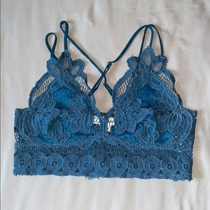 Lace, strappy bralette